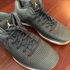 Jordan Gray and Red Sneakers